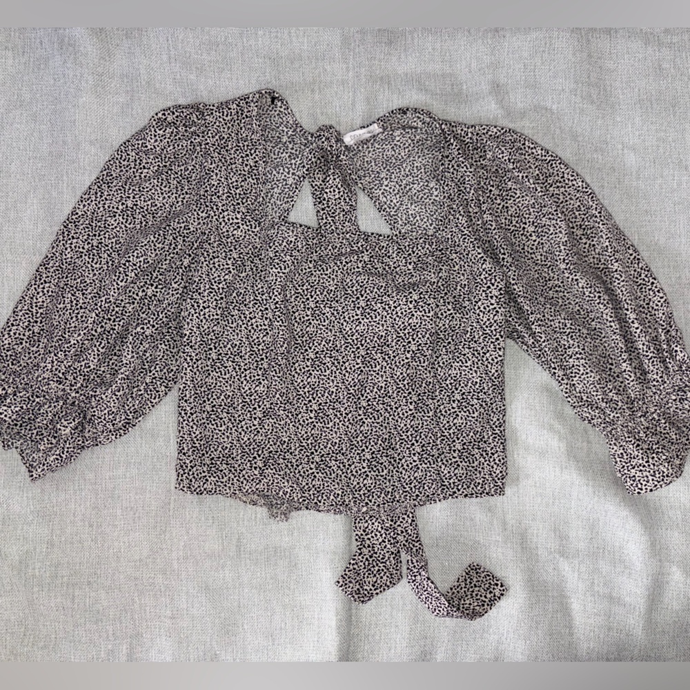 Sienna Sky Black and White Patterned Top
